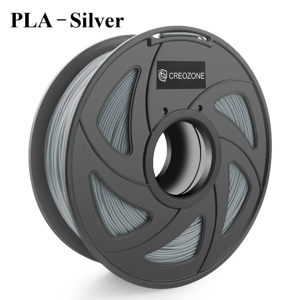 PLA-Silver Нить для 3d принтера CREOZONE 1,75 мм 1 кг PLA ABS Нейлон Дерево TPU PETG Carbon ASA PP PC 3D пластиковая печатная нить из России - Цвет: PLA-Silver