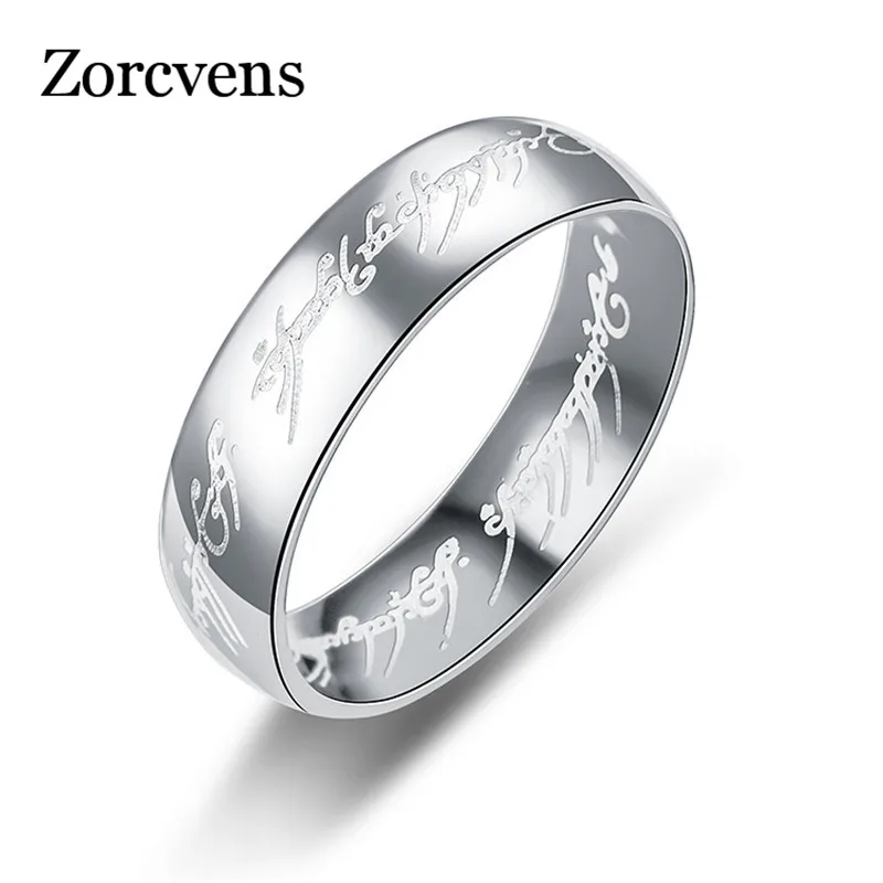 Модные кольца с надписью zorcins из нержавеющей стали черного/золотого/серебряного