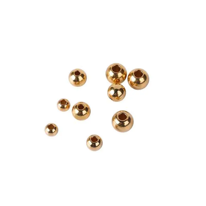 

1 Pack Raw Brass Beads 2mm 3mm 4mm 5mm 6mm 7mm 8mm Round Ball Spacer Beads for DIY Handmade Charm Bracelet Jewelry Findings