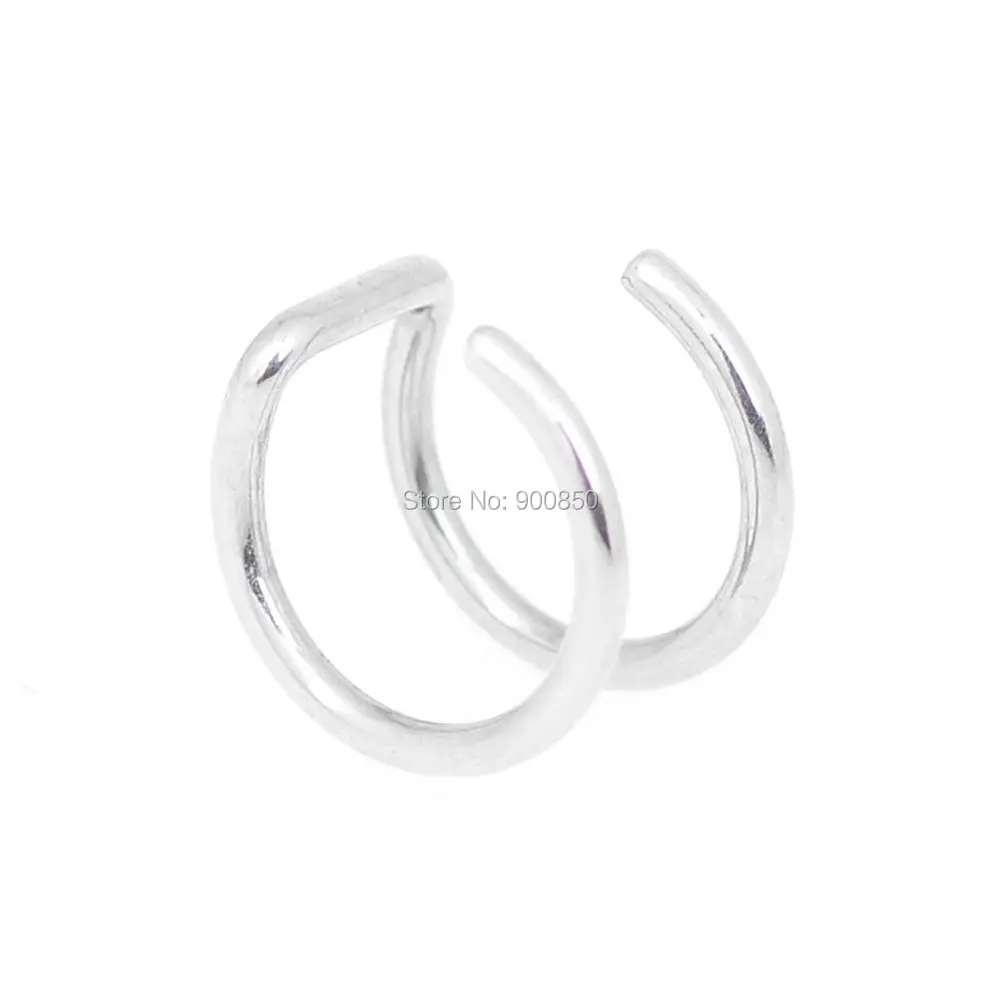 Серьги клипсы для мужчин и женщин посеребренные украшения завитка ушной