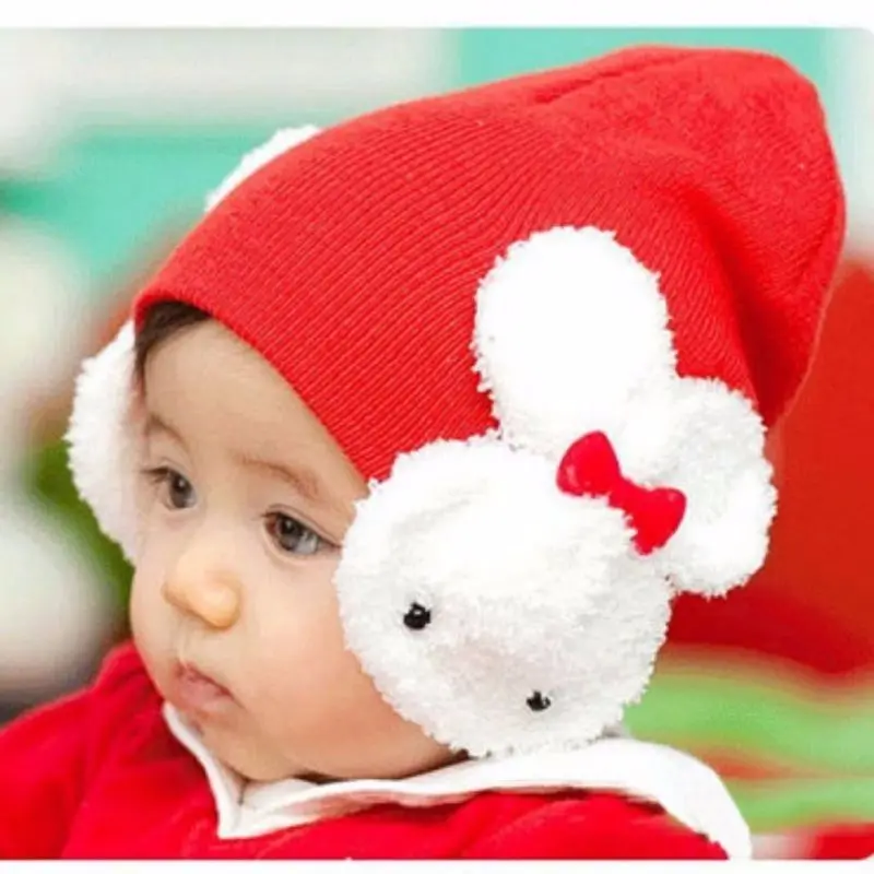 

Baby Boys Girl Kid Winter Protective Ear Cap Animal Rabbit Crochet Beanies Hat WMZ-1006
