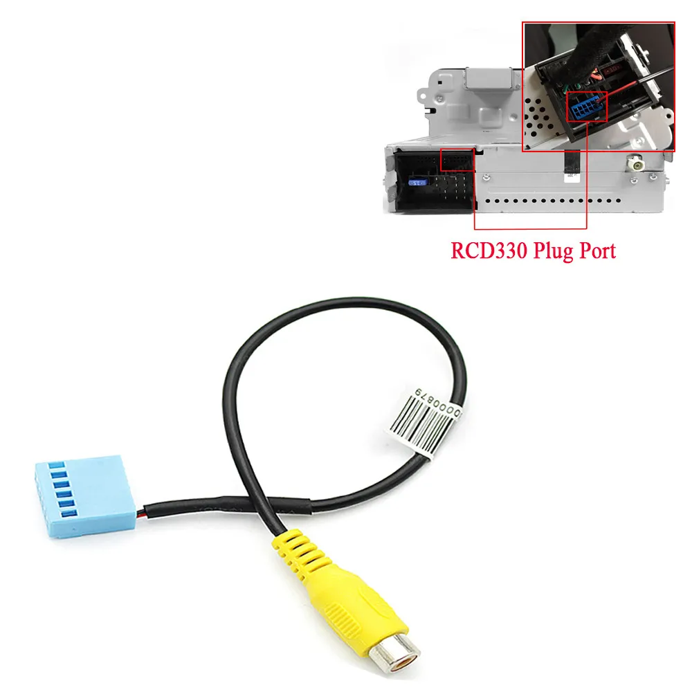 Автомобильная MIB RCD330 RCD330G радио камера заднего вида RVC кабель адаптер для Volkswagen Golf
