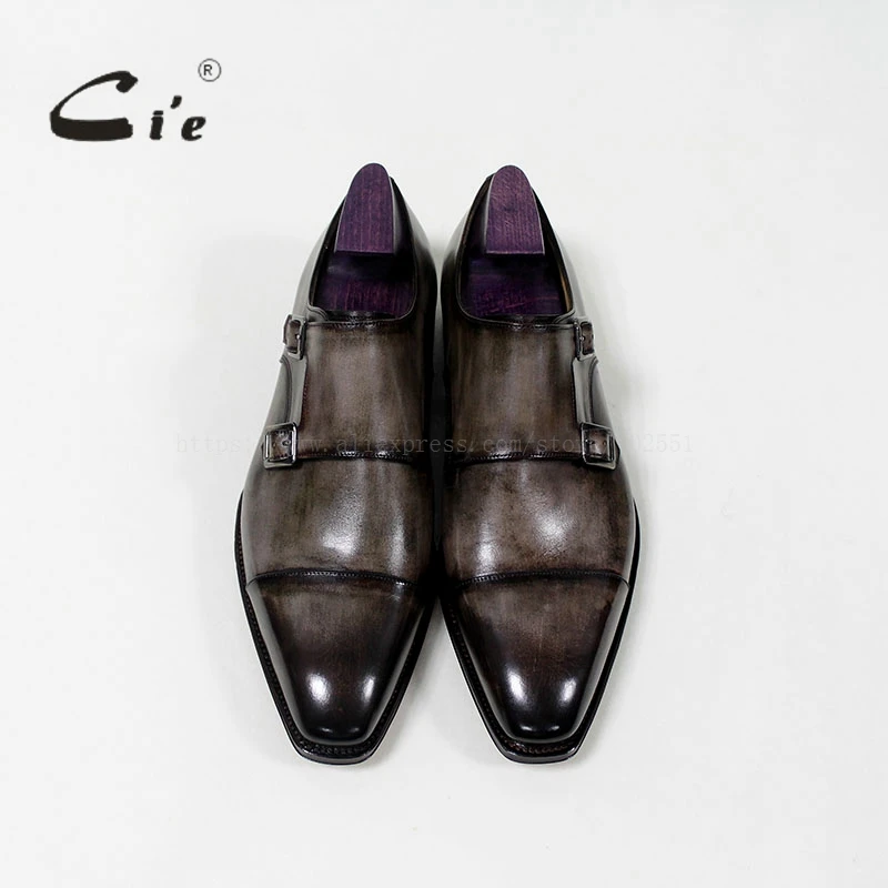 Квадратные двойные ремешки cie с закрытым носком патина Оливер серый Мужская