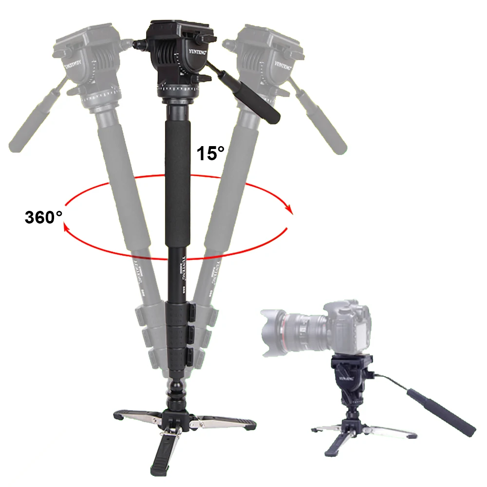 Yunteng 588 для телефонов Canon Nikon Sony DSLR Camera DV Camcorder Штатив фотосъемки монопод с