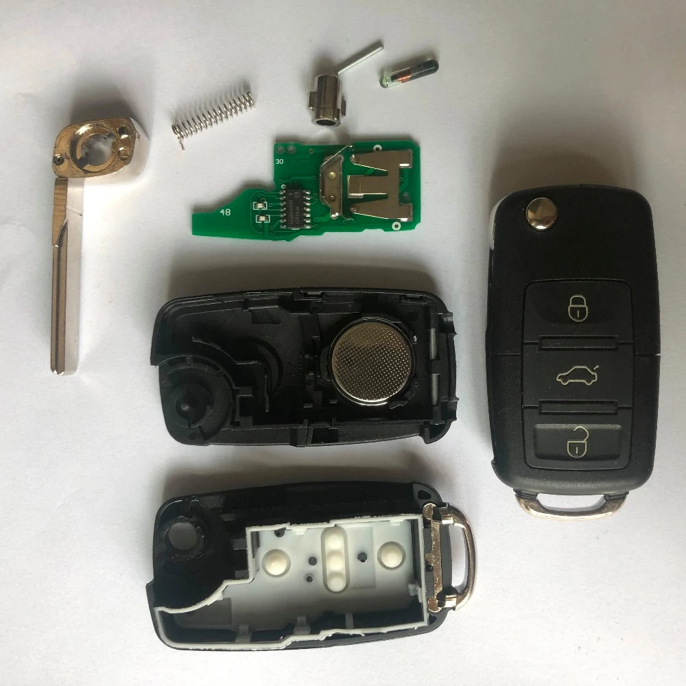 Для Фольксваген 5K0837202AD Beetle/Caddy/Eos/Golf/Je/tta/Polo/Scirocco/T Удаленный Флип-ключ 434 МГц 5K0 837 202 AD чип