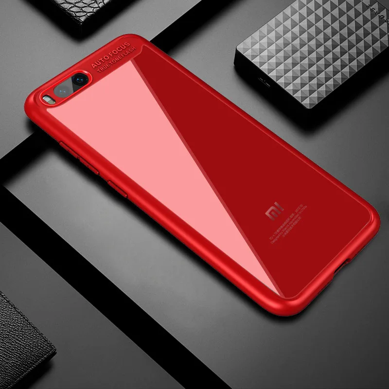 Для Xiaomi mi 6 чехол-накладка силиконовый защитный чехол противоударный mofi ультра тонкий прозрачный жесткий чехол для Xiaomi mi 6 mi 6 Чехол - Цвет: Red