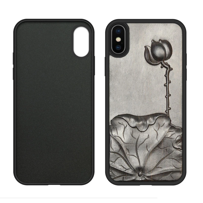 Techase Soft TPU Wooden Phone Cases For iPhone X Case Real Luxury Wood 3D Emboss Back Cover 11 Pro XS Apple 6 7 8 | Мобильные