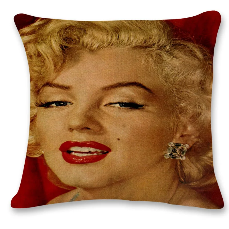 Nordic retro star Marilyn Monroe Cushion Covers Classic Printing Throw Pillowcase for Couch American soft Home Decor Car cover | Дом и сад