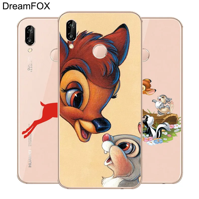 DREAMFOX L334 бамби и тимпер Мягкий силиконовый чехол из ТПУ для Huawei Honor 6a 6C 7X9 10 P20 Lite Pro P