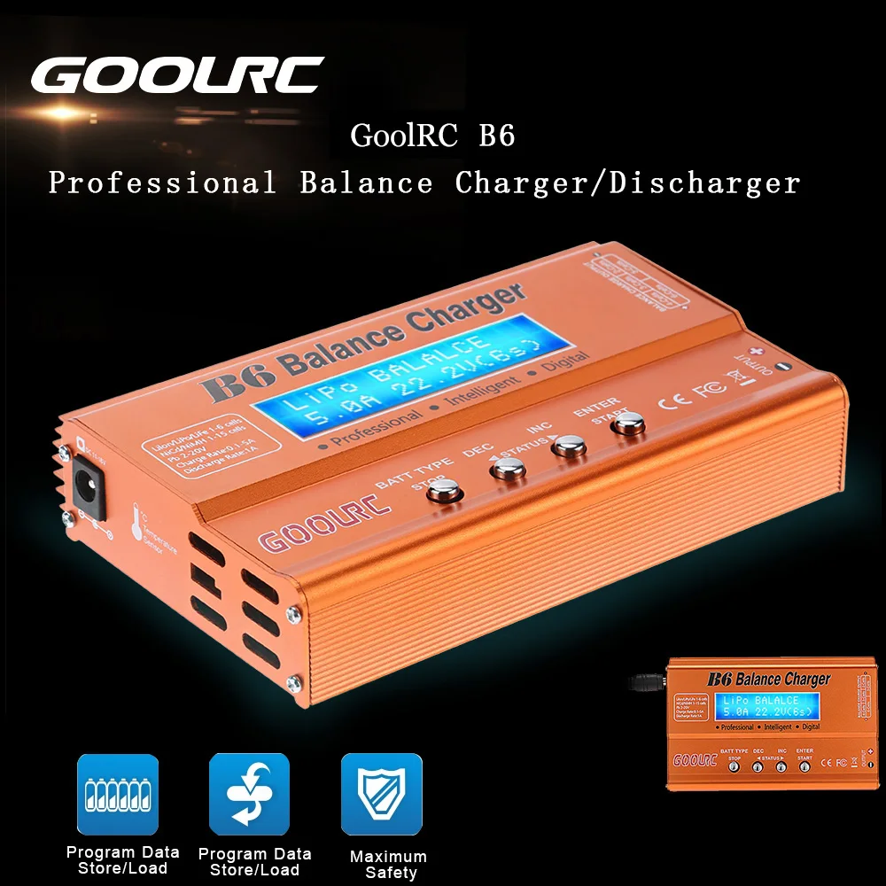 GoolRC B6 Мини Многофункциональный Баланс Зарядное устройство разрядное зарядное AC D