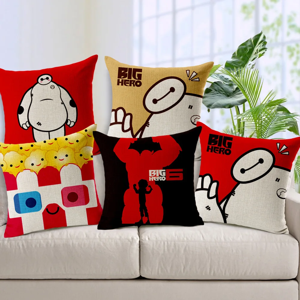 Супер корпус Baymax наволочка очаровательный Бог белый хлопок лен декоративная