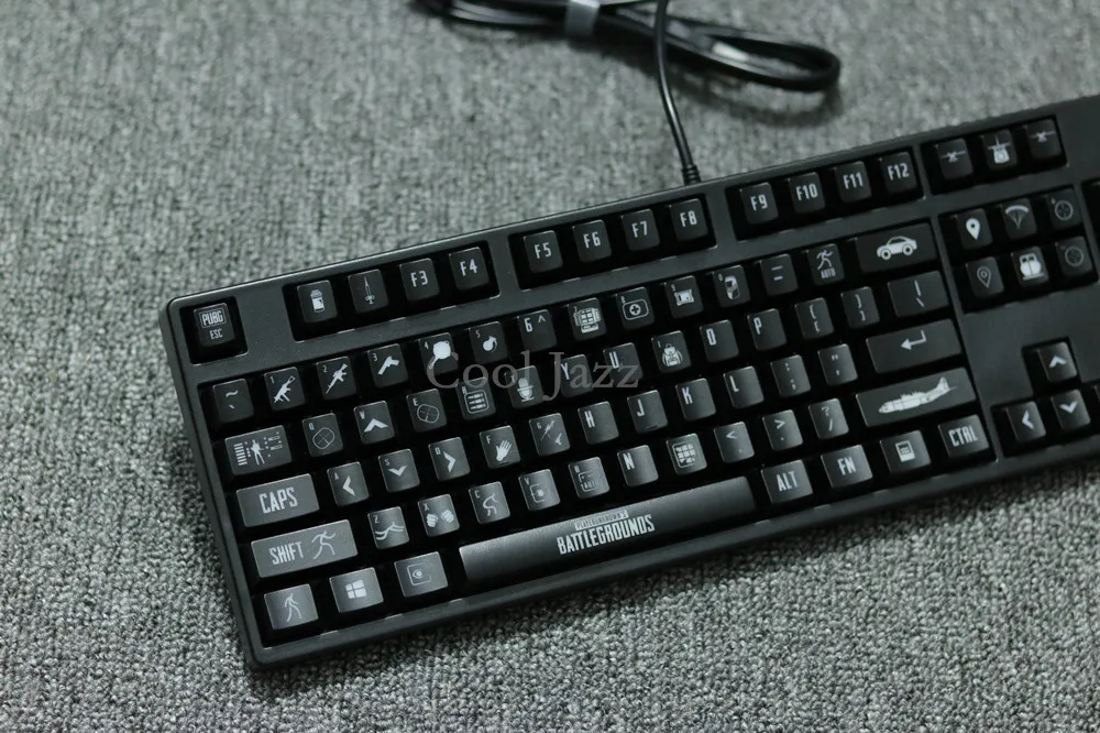Крутые джазовые брелки ABS PUBG с подсветкой PLAYERUNKNOWNS BATTLEGROUNDS 104 клавиш ANSI утолщенная клавиша для Cherry mx