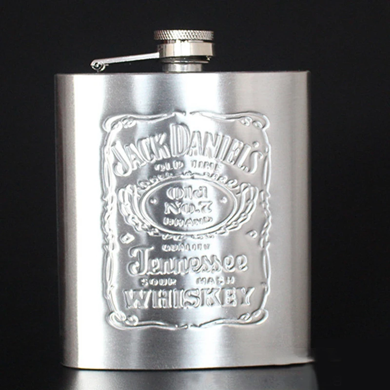 1 7oz JackSilver Портативная фляжка из нержавеющей стали 7 унций 8 унций, русская винная кружка, посуда для напитков, бутылка для алкоголя, кухонный инструмент A - Цвет: 1 7oz JackSilver