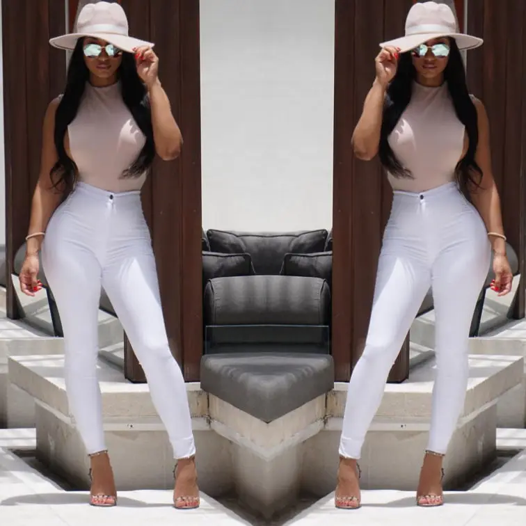 Новинка женские брюки размера плюс s -3XL эластичные с высокой талией длинные