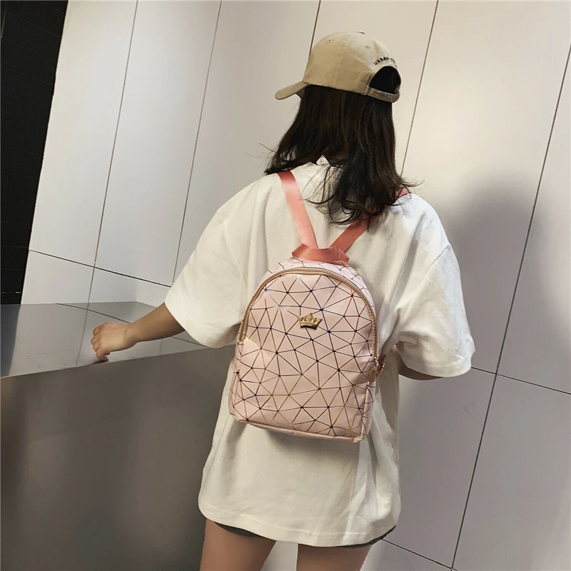 Роскошный рюкзак с красивым геометрическим узором Женский мини-рюкзак из