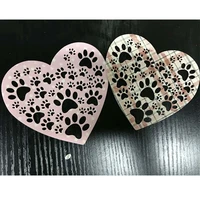 lovely heart with dog footprint metal cutting dies for diy scrapbooking photo album paper cards decorative crafts embossing dies