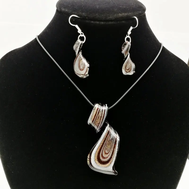 6 компл./лот в китайском стиле спираль черное стекло ювелирные изделия вечерние