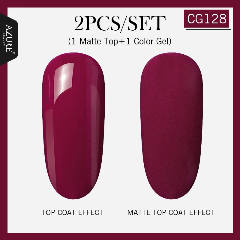 CG128 Matte Top Coat Лазурная красота матовое верхнее покрытие Гель-лак для ногтей Набор DIY матовый эффект Led Гель-лак для ногтей наборы Полупостоянный УФ-гель для ногтей - Цвет: CG128 Matte Top Coat