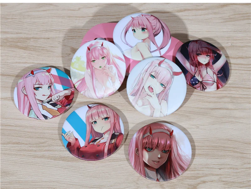 FFFPIN 5,8 см брошь Русский мультфильм нагрудник в FRANXX Zero Two 02 значок Милая булавка монета значок ткань рюкзак Декор