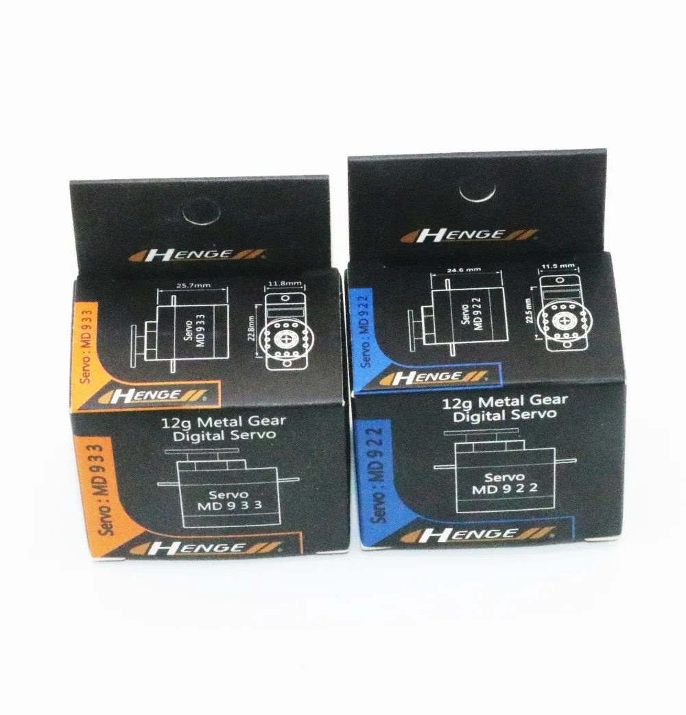 HENGE 3x MD933 + 1 x MD922 цифровые вращающие сервоприводы металлические зубчатые для