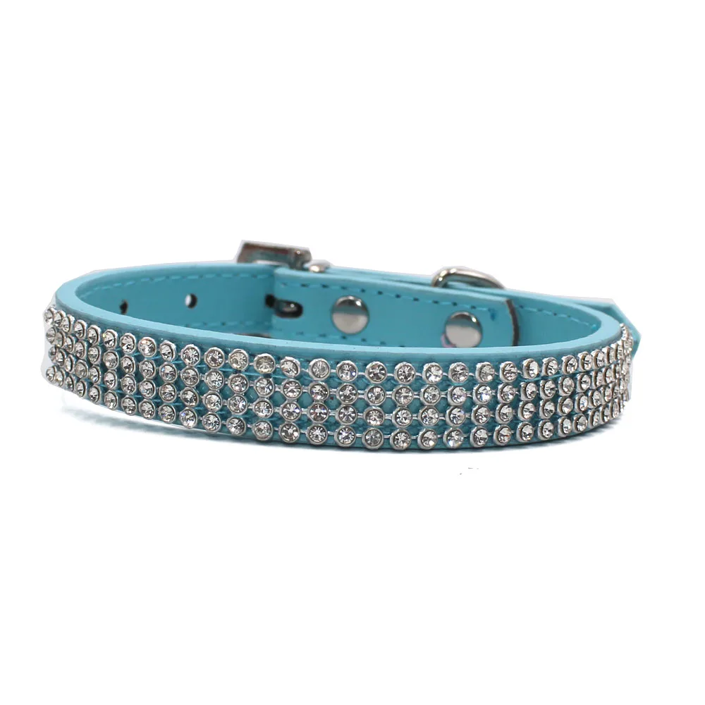 Bling Diamante стразы из искусственной кожи ошейники для собак и кошек маленьких