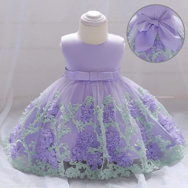 Purple Платье для маленьких девочек; коллекция года; Летнее Детское платье принцессы для девочек; Детские праздничные платья для девочек; свадебное платье; Vestidos От 2 до 6 лет - Цвет: Purple