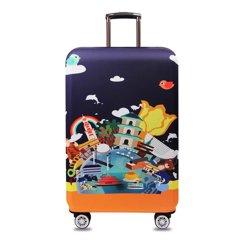 B Luggage Cover REREKAXI Чехол для багажа Эластичный Защитный чехол, 18-32 дюймов чехол Чехол для багажника, Чехол для багажа пылезащитный чехол, аксессуары для путешествий - Цвет: B Luggage Cover