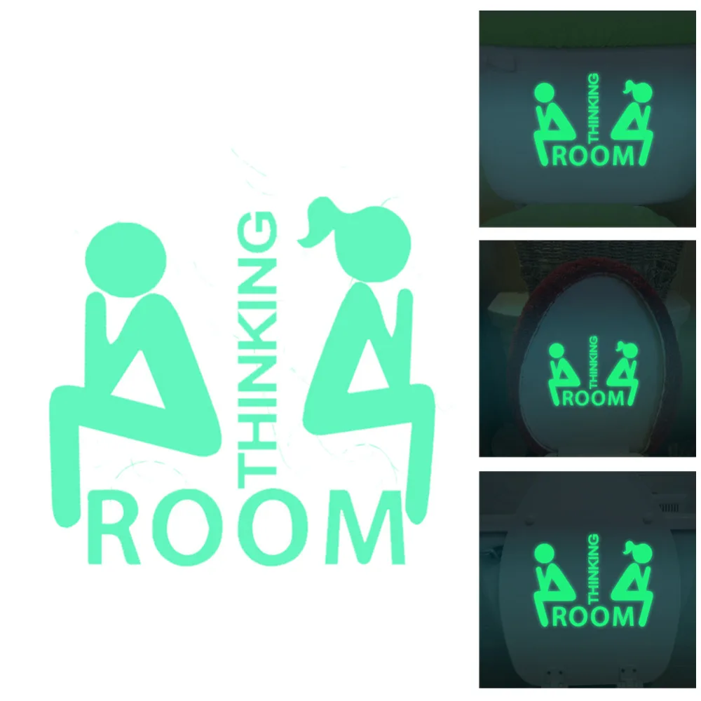 Хит продаж наклейки на унитаз водонепроницаемые светящиеся обои знак сиденье