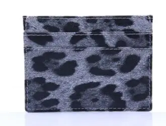 dark gray leopard Xgravity PU мульти держатель карточки с именем гостя элегантный Зебра наивысшего качества женский модный кошелек для монет мужские Мини кошельки с леопардовым рисунком H113 - Цвет: dark gray leopard