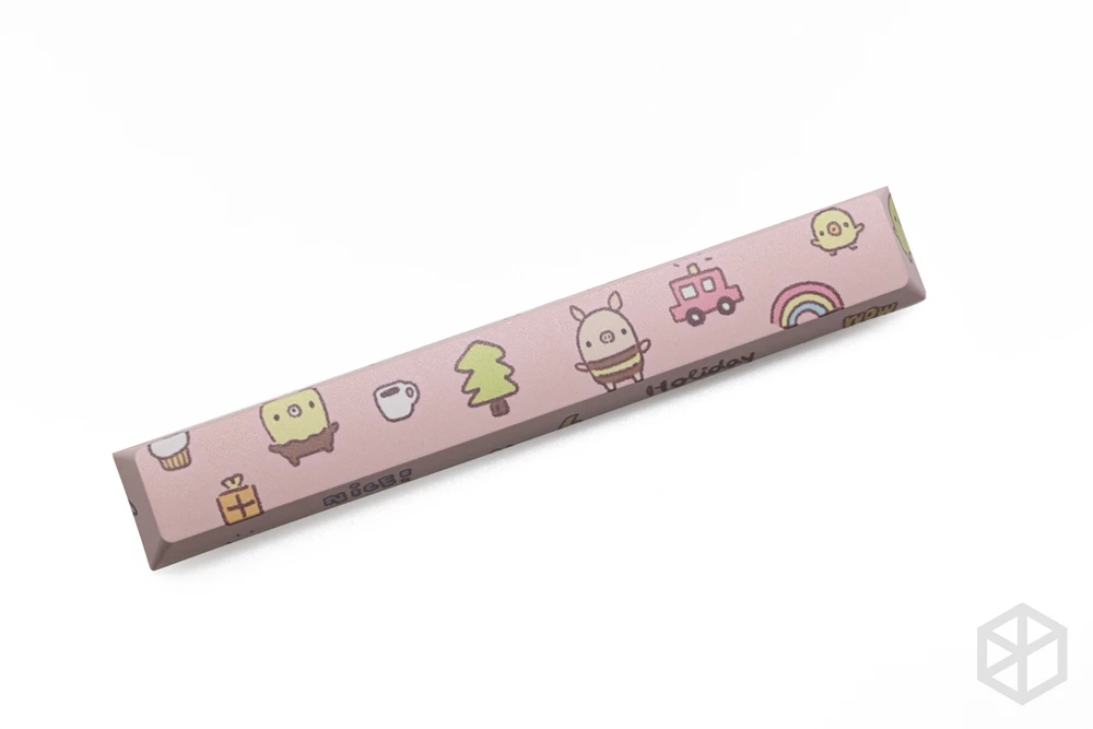 Spacebar PandD x1 Новинка повторяющийся краситель субкровать брелки пробел pbt пользовательские механическая клавиатура ЭКГ свинья собака кошка лапа Единорог живопись чернил слива - Цвет: Spacebar PandD x1