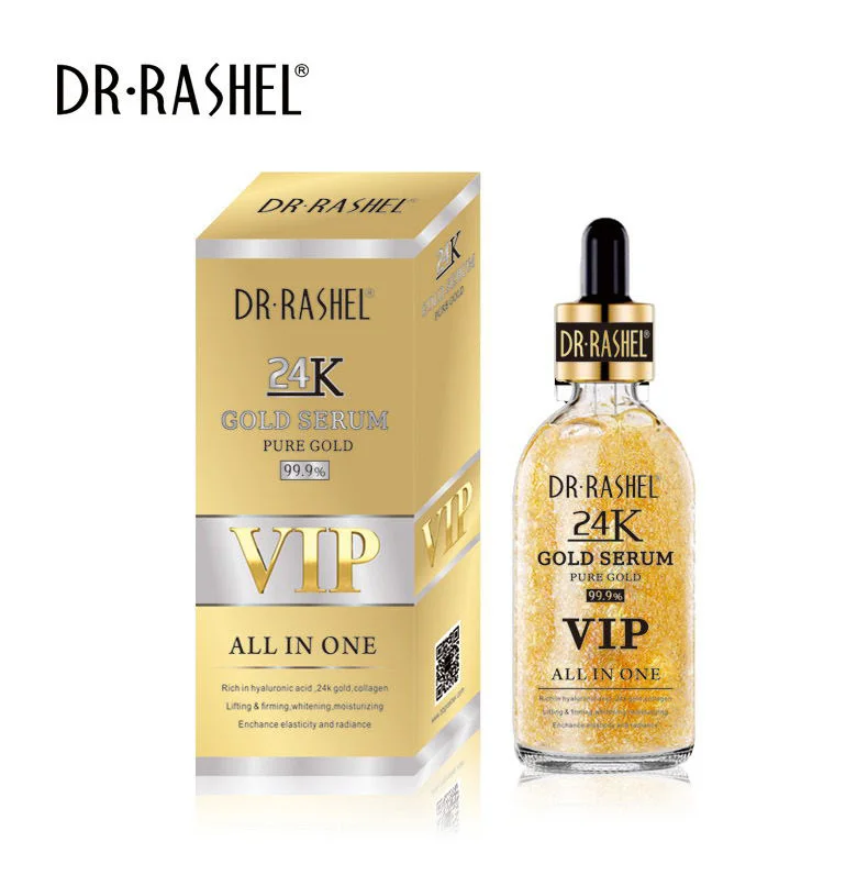 DRRASHEL 24K Золотая Сыворотка для лица лифтинг укрепляющая эссенция Гиалуроновая кислота Отбеливающая увлажняющая