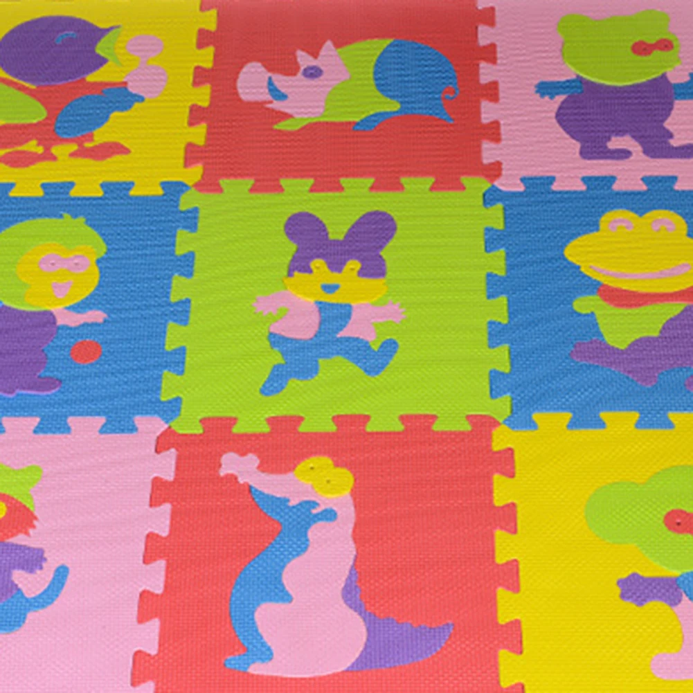 9 шт. Мультяшные коврики для ползания с рисунком обезьяны/птицы пазлы из ЭВА