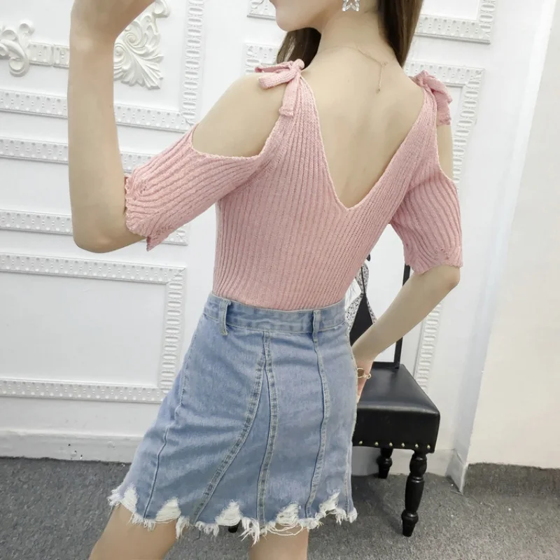 Повседневная Женская модная кружевная однотонная короткая рубашка с коротким