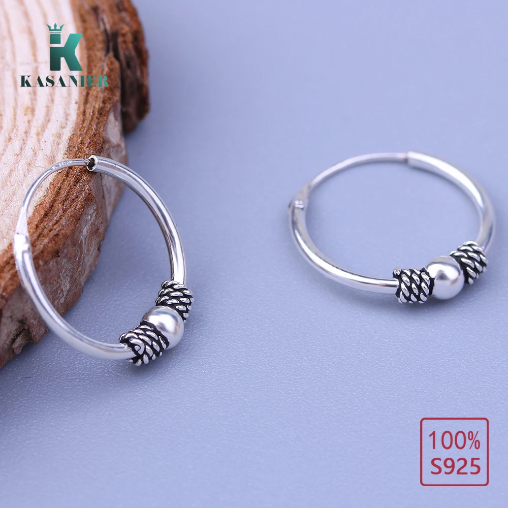 Женские маленькие серьги из серебра 2019 пробы с бусинами|Серьги-кольца| |