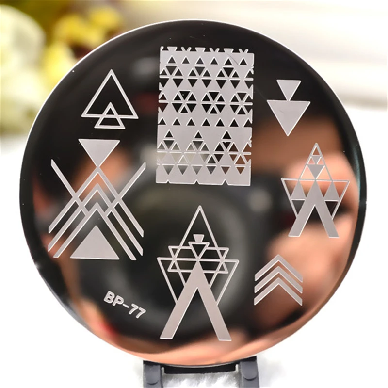 BORN PRETTY отрицательный космический шаблон для стемпинга нейл арта Круглая