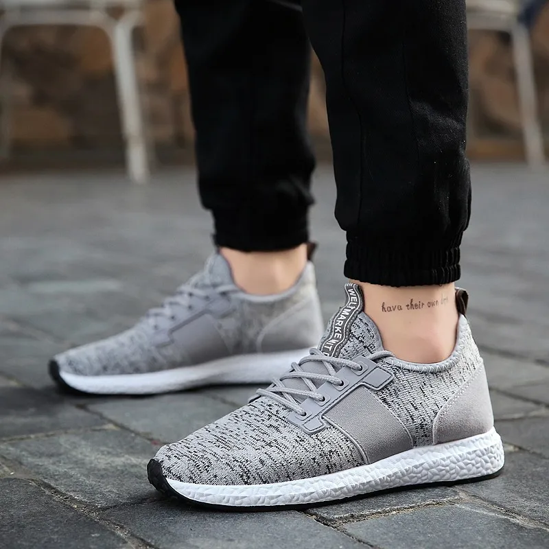 Новые кроссовки мужские легкие Повседневные Дышащие туфли на плоской подошве