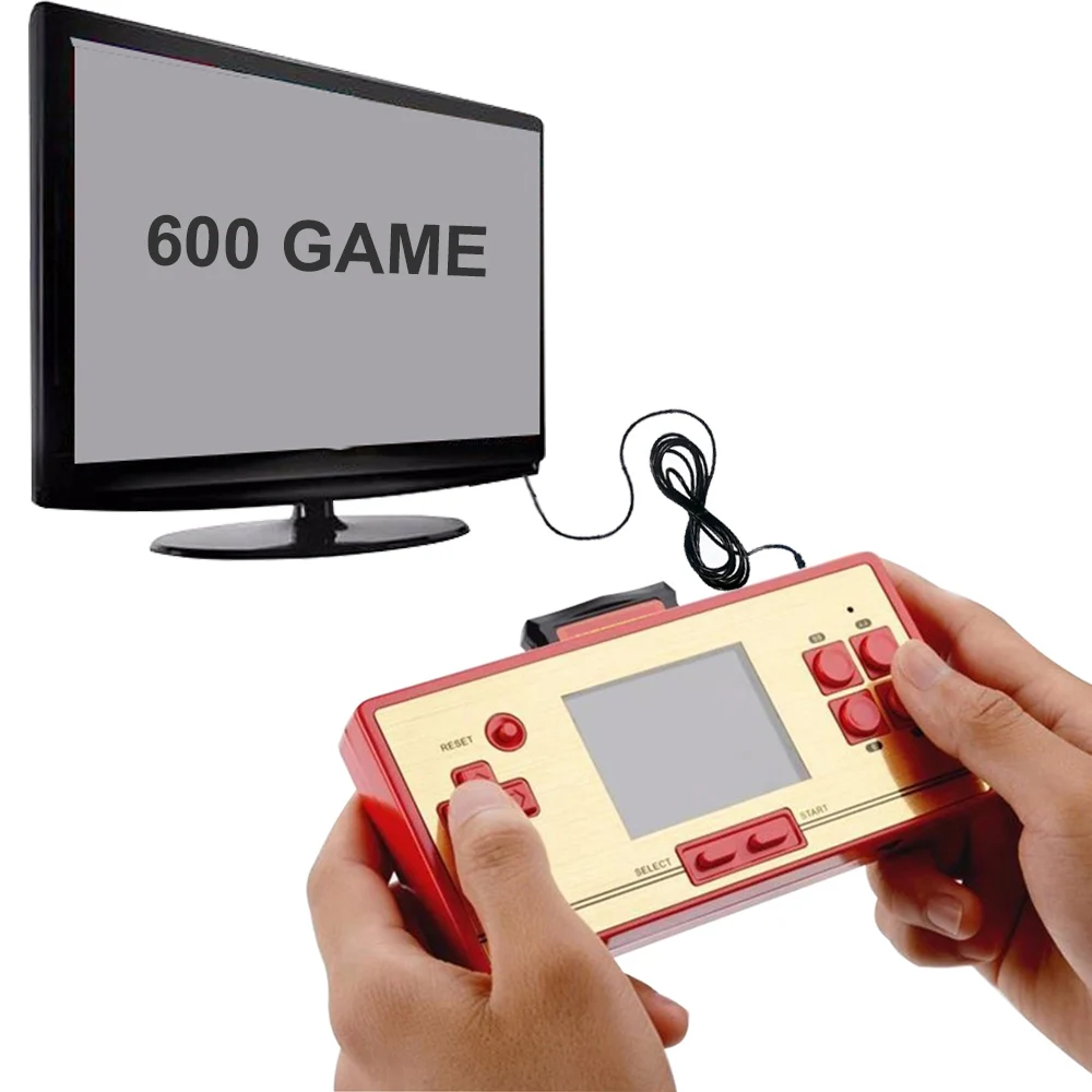 Игровой консоли 8 бит ретро мини карманные Ручные игры встроенный 600 классические игры лучший подарок для ребенка ностальгические плеер