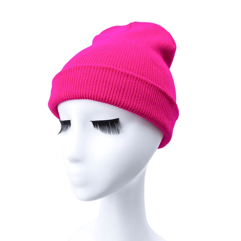 Q Rose Мода Skullies шапочки женщины шляпа вязаная шапка женская шапка человек колпак для женщин шапочка мужская чистый цвет головные уборы - Цвет: Q Rose