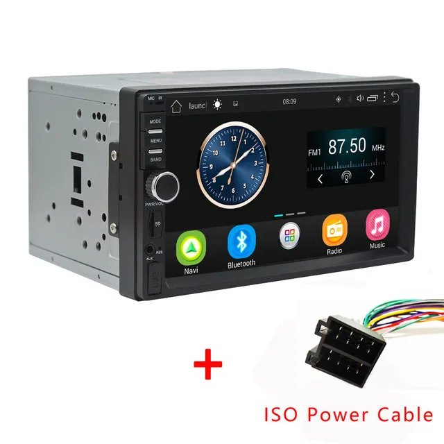 With ISO Cable AMprime 2 Din Android Автомагнитола стерео gps Bluetooth 2 Din сенсорный экран автомобильный аудио плеер авторадио USB SD FM мультимедийный плеер - Цвет: With ISO Cable