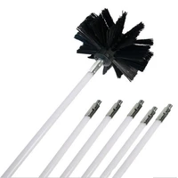 1set nylon brush with 6pcs long handle flexible pipe rods for chimney kettle house cleaner cleaning tool kit 2019