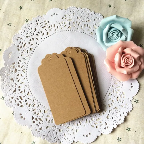 9*4 см 100 шт./лот белый черный коричневый крафт бумага свадебные приглашения Сделай