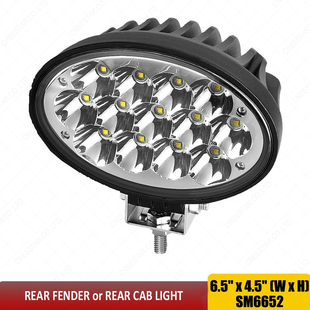 Светодиодные рабочие огни 65 Вт Овальный капот с креплением на кабину прожектора