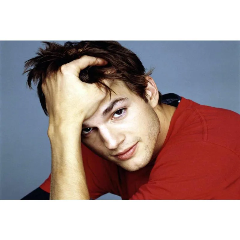 Новинка 2017 года Новое поступление Ashton Kutcher холст ткань тканевый плакат