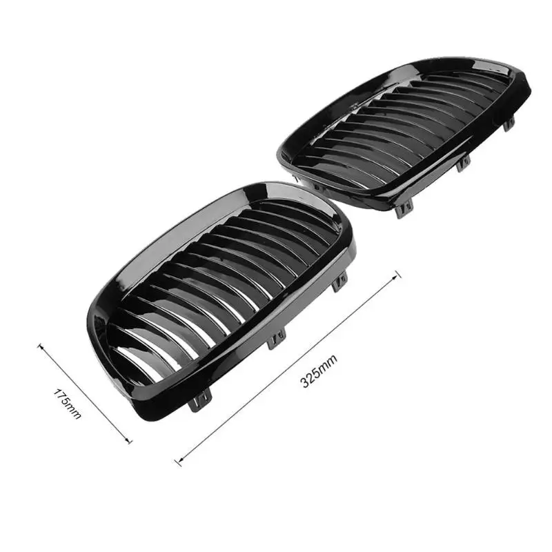 VODOOL 2 шт глянец Черный Передняя ножная решетка гриль для BMW E92 E93 316i 320d 320i 325i 2006-10
