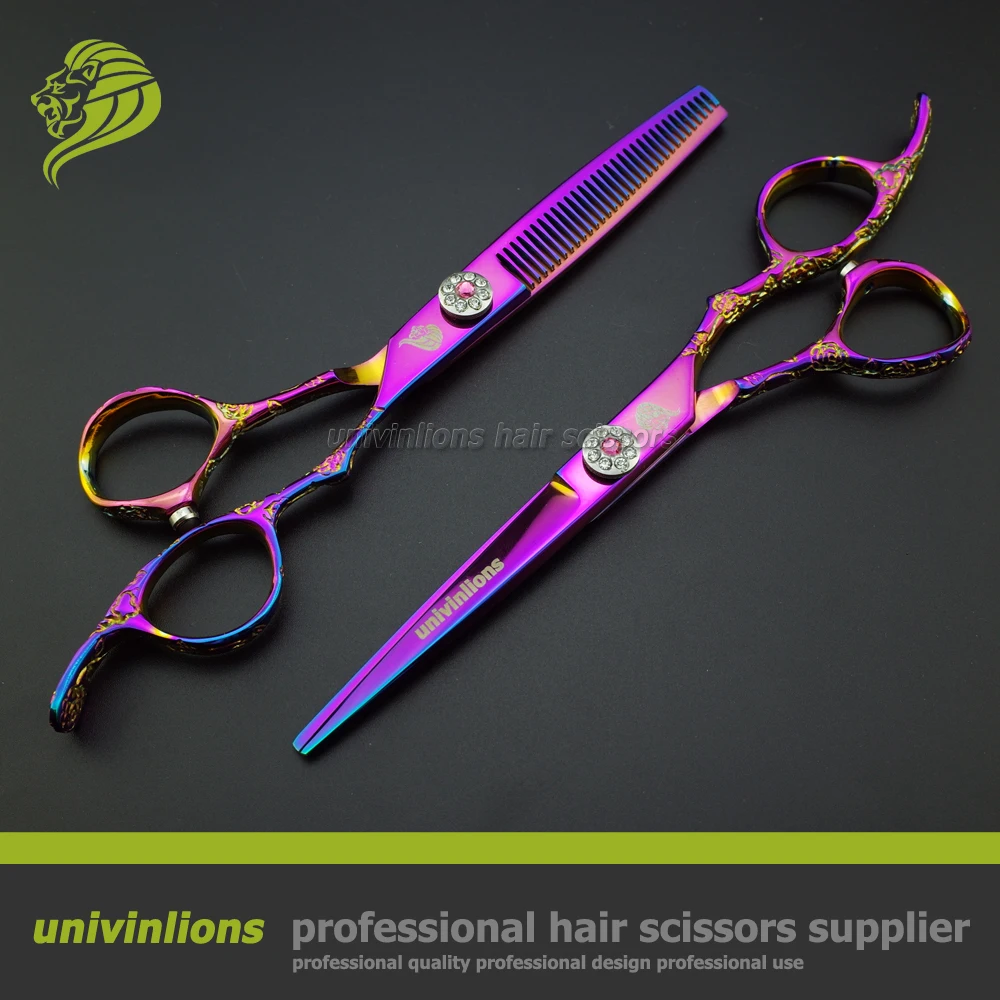 Титановые Розовые ножницы для волос 6 дюймов стрижки Профессиональный