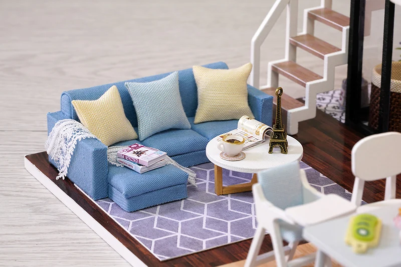 Blue Times сборная DIY Кукольный дом игрушка 3D деревянная Miniatura кукольные домики мебель ручной работы миниатюрный кукольный домик игрушки подарок для детей