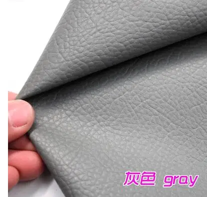 gray 50x140 см большой личи из искусственной кожи, искусственная кожа, прошитая искусственная кожа. Кожа для мебели - Цвет: gray