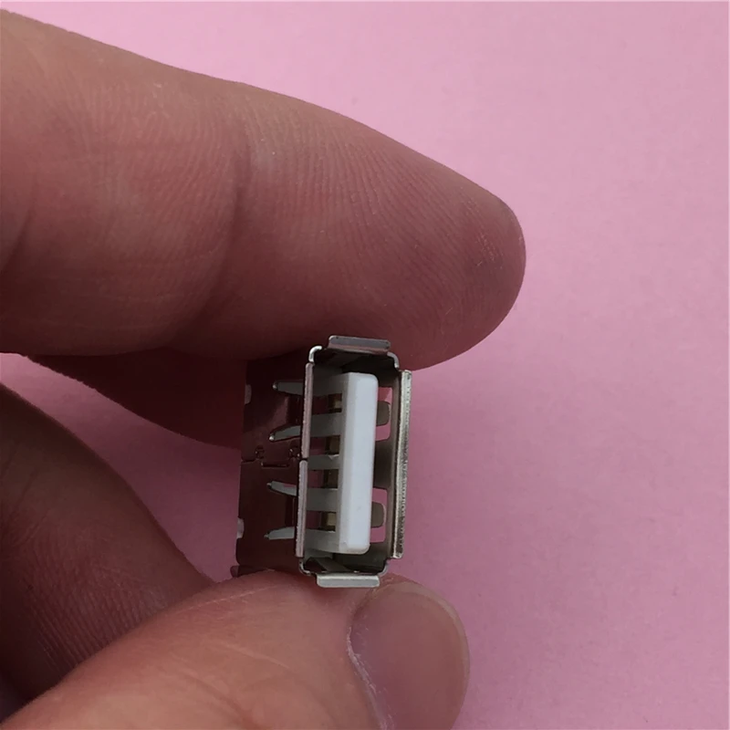 10 шт./лот USB 2 0 4 контактный разъем типа A гнездовой G55 изогнутая стопа для передачи
