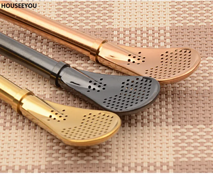 Разноцветные соломинки из нержавеющей стали для барной посуды Mate Bombillas Yerba фильтр