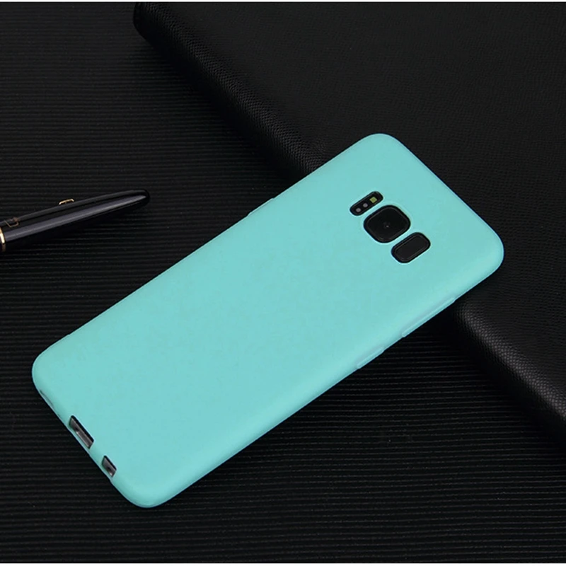 Ультратонкий чехол карамельного цвета для Samsung Galaxy S8 S9 Plus S6 S7 Edge J3 J5 J7 A3 A5 A7 2016 2017